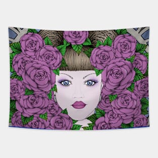 All The Gothic Purple Roses Tapestry