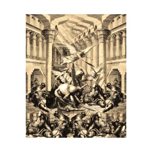 Warrior angels with swords attack soldiers of Rome in the temple T-Shirt