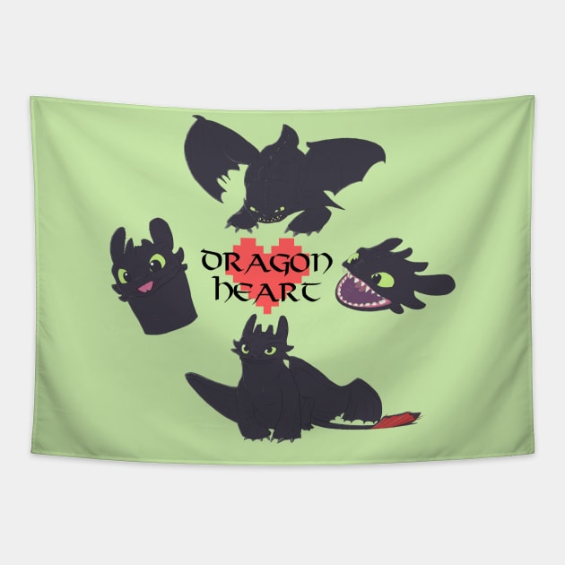 Dragon Heart Tapestry by SafiAllue