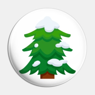 Christmas Snow Tree Pin