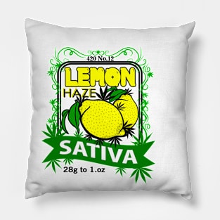 Lemon Haze 420 Strain Logo Pillow