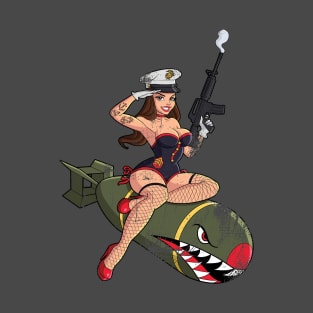 USMC Pin-up Girl T-Shirt