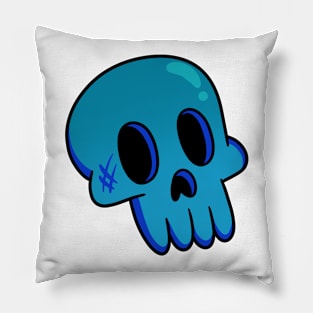 Blue Skull Pillow