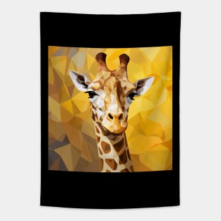Giraffe portrait. Voronoi pattern. Tapestry