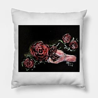 Rose In The Hand Pillow