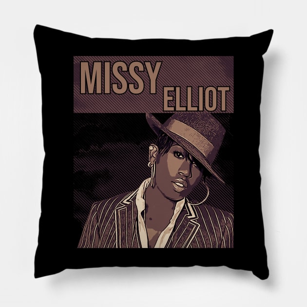 Missy Elliot // Old school Pillow by Degiab