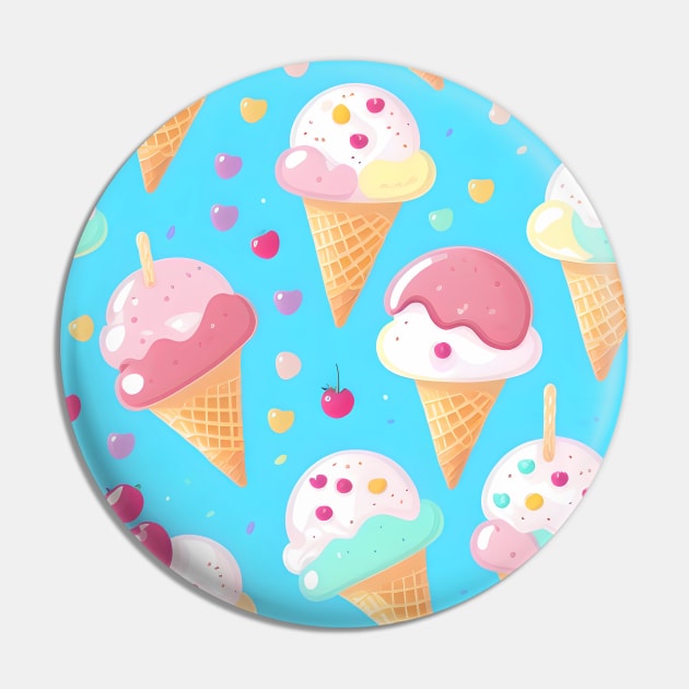 Delicious Creamy Ice Cream Cone with cherry on top Pin by Artilize