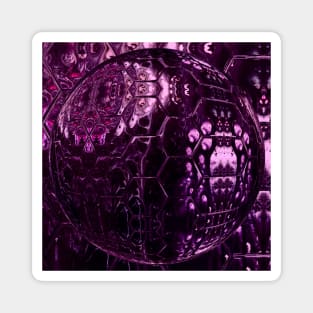 Purple Disco Ball Metallic Fun Magnet