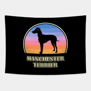 Manchester Terrier Vintage Sunset Dog Tapestry