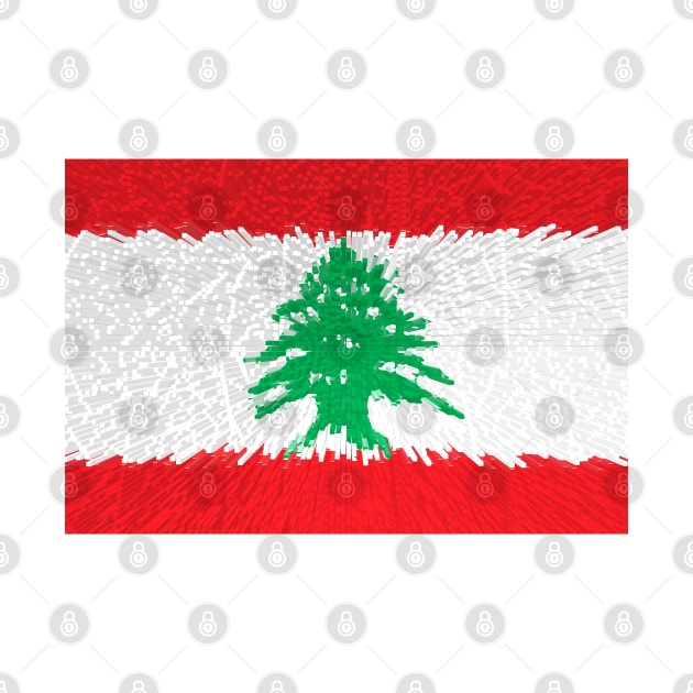 Extruded flag of Lebanon by DrPen