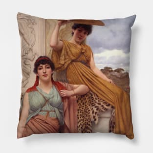 Waiting for the Procession by John William Godward Pillow