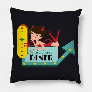 Eat Here Diner - MCM Vintage Aesthetic Pillow