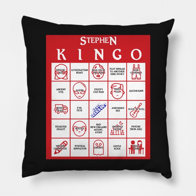 Stephen King Bingo Pillow by KevinGeeksOut