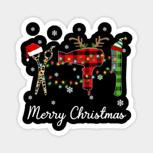 Hairdresser Merry Christmas Funny Magnet