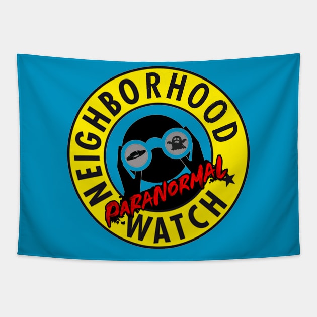 Neighborhood Watch Paranormal Tapestry by Erik Morningstar 