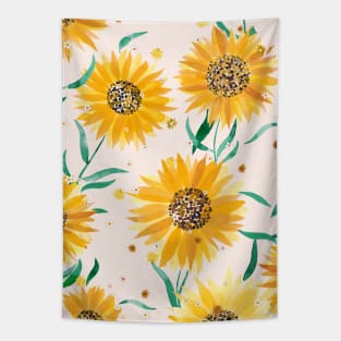 Summer Sunflowers Soft pink Tapestry