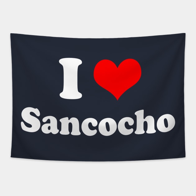 I Heart Sancocho Love Puerto Rican Dominican Latin Food Tapestry by PuertoRicoShirts