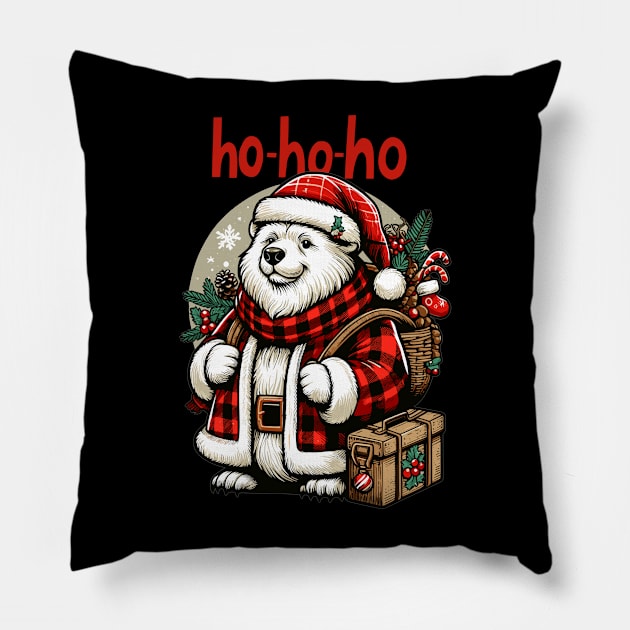 Christmas Bear Pillow by AlephArt