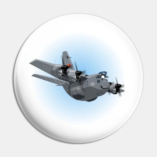 Cartoon military cargo plane Pin