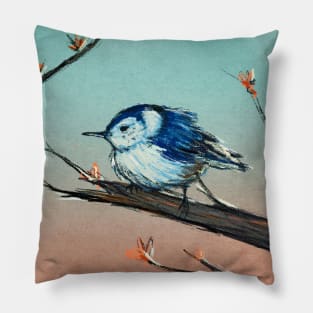 White Breasted Nuthatch Pillow