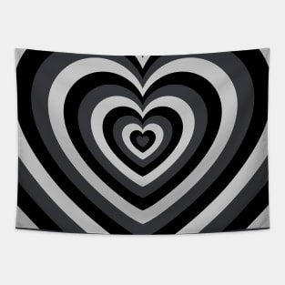 Latte Heart - Black and Grey Tapestry
