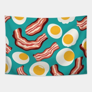 Bacon and fried eggs pattern Tapestry