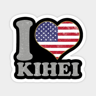 Kihei Maui Hawaii Pride 4th Of July USA Flag Magnet