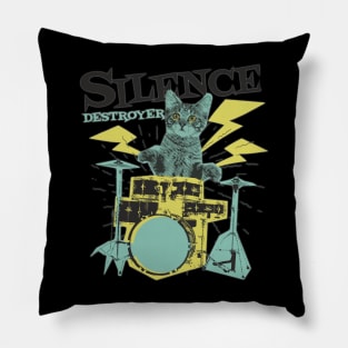 Cat drummer Pillow