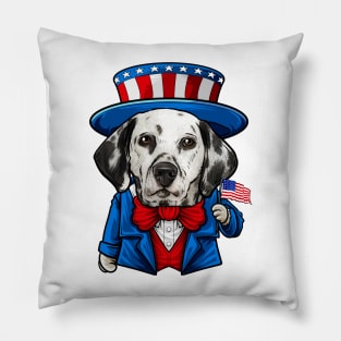 Fourth of July Dalmatian Pillow