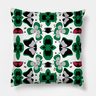 abstract seamless floral pattern exotic shapes Pillow