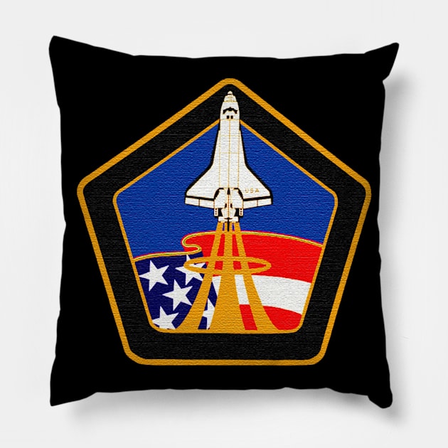 Black Panther Art - NASA Space Badge 128 Pillow by The Black Panther