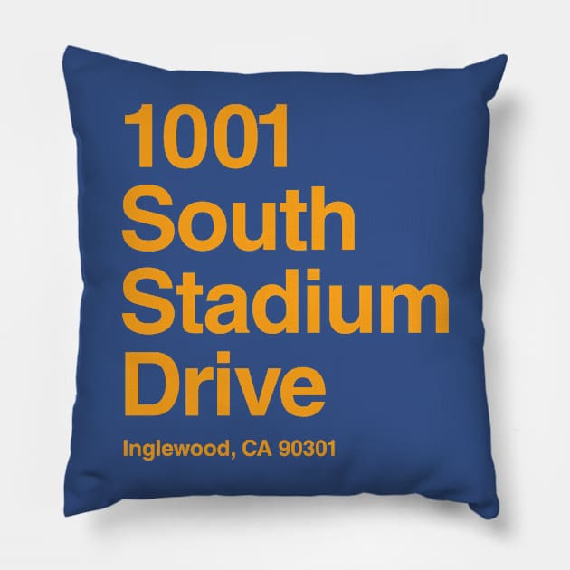 Los Angeles Rams Football Stadium Pillow by Venue Pin