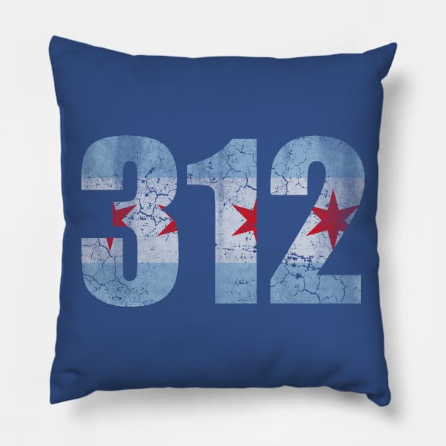 312 Chicago Flag Pillow by E