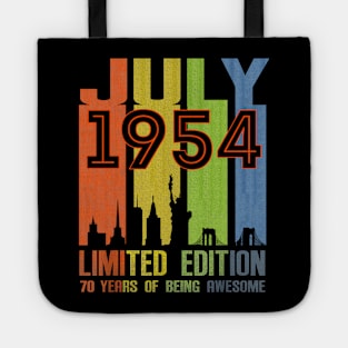 July 1954 70 Years Of Being Awesome Limited Edition Tote