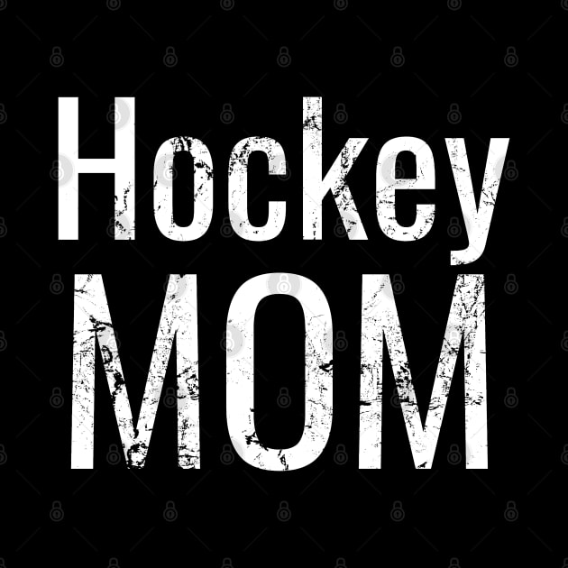 Hockey Mom in White Basic Lettering by M Dee Signs