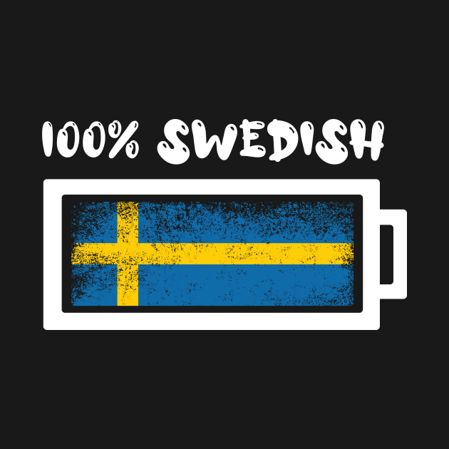 100 Percent Swedish Flag by ThyShirtProject - Affiliate