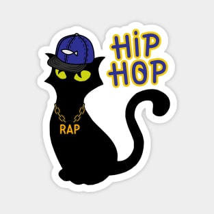 Hip Hop Black Cat Magnet