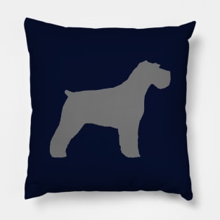 Grey Schnauzer Silhouette Pillow