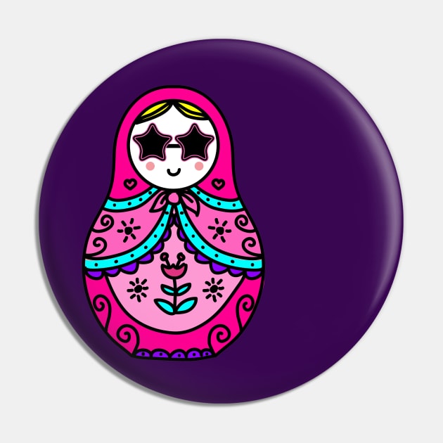 pink Russian Doll cute sunglasses star Pin by gossiprag