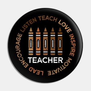 Black History Teacher Teach Love African American Men Women Pin