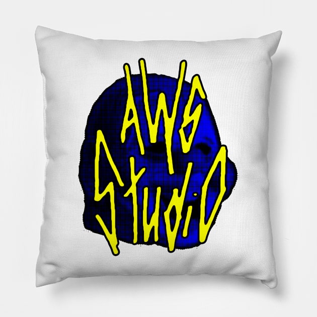 AWS Studio - clown blue Pillow by AWSchmit