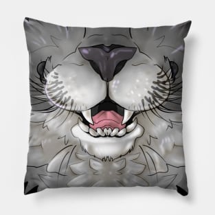 Gray/White Cat Mask Pillow