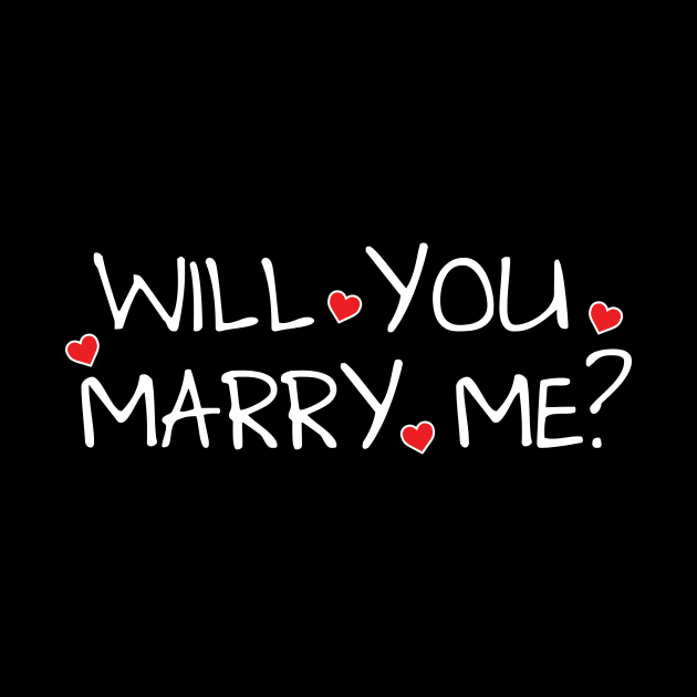 Will You Marry Me? Dark Color Shirt Proposal by Sassify