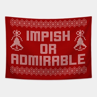 Impish Or Admirable Belsnickel Funny Office Christmas Dwight Schrute Tapestry