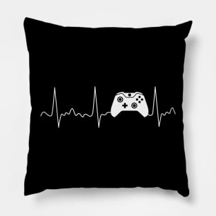 Gamer Heartbeat Video Game Lover Gaming Pillow