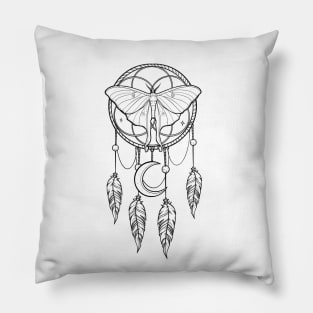 Luna Moth Dreamcatcher Tattoo graphic design Pillow