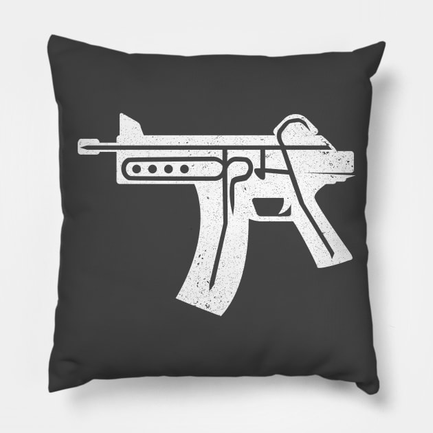 Karma Gun Pillow by HurdyGurdy