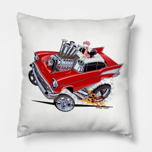 REVVIN 57 Chevy Red Pillow