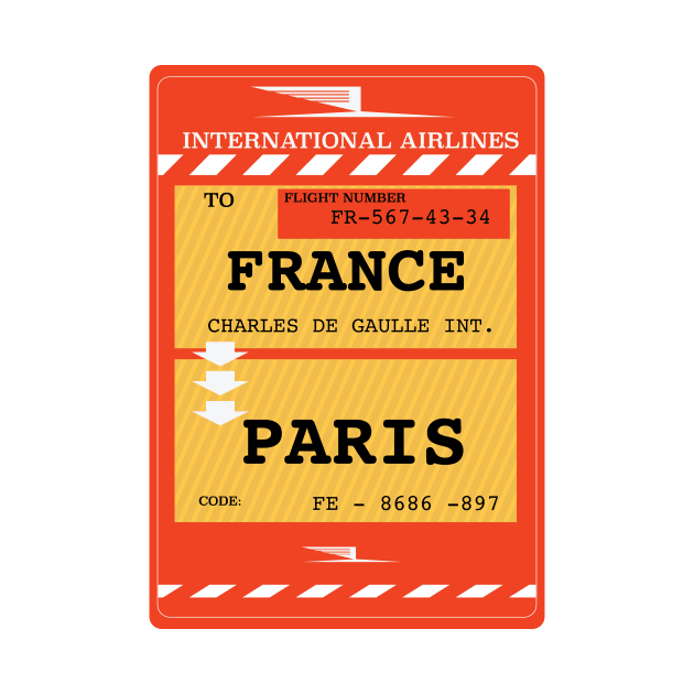 France, Paris vintage ticket by nickemporium1
