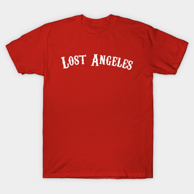 Los Angeles - Old english design - white letters - Lost Angeles - Magnet